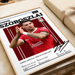 Load image into Gallery viewer, Fodbold plakat | Fodbold plakater | Dominik Szoboszlai Fodbold Plakat | Perfekt til Passionerede Fans | Plakaty.dk
