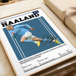 Load image into Gallery viewer, Fodbold plakat | Fodbold plakater | Erling Haaland Fodbold Plakat | Perfekt til Passionerede Fans | Plakaty.dk
