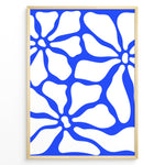 Load image into Gallery viewer, Azure Bloom Plakat | Matisse Poster | Organisk mønster med flydende blå former på hvid baggrund
