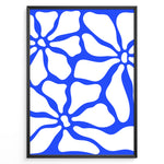 Load image into Gallery viewer, Azure Bloom Plakat | Matisse Poster | Organisk mønster med flydende blå former på hvid baggrund
