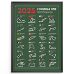 Load image into Gallery viewer, F1 Plakat | F1 Kalender Plakater 2025 | Formel 1 Race Tracking Map | Perfekt til Den Ægte Fan | Plakaty.dk
