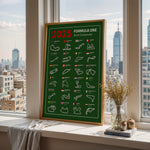 Load image into Gallery viewer, F1 Plakat | F1 Kalender Plakater 2025 | Formel 1 Race Tracking Map | Perfekt til Den Ægte Fan | Plakaty.dk
