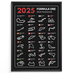 Load image into Gallery viewer, F1 Plakat | F1 Kalender Plakater 2025 | Formel 1 Race Tracking Map | Perfekt til Den Ægte Fan | Plakaty.dk
