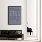 Load image into Gallery viewer, F1 Plakat | F1 Kalender Plakater 2025 | Formel 1 Race Tracking Map | Perfekt til Den Ægte Fan | Plakaty.dk
