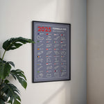 Load image into Gallery viewer, F1 Plakat | F1 Kalender Plakater 2025 | Formel 1 Race Tracking Map | Perfekt til Den Ægte Fan | Plakaty.dk
