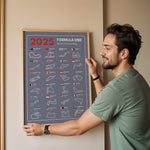 Load image into Gallery viewer, F1 Plakat | F1 Kalender Plakater 2025 | Formel 1 Race Tracking Map | Perfekt til Den Ægte Fan | Plakaty.dk
