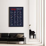 Load image into Gallery viewer, F1 Plakat | F1 Kalender Plakater 2025 | Formel 1 Race Tracking Map | Perfekt til Den Ægte Fan | Plakaty.dk
