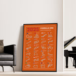 Load image into Gallery viewer, F1 Plakat | F1 Kalender Plakater 2025 | Formel 1 Race Tracking Map | Perfekt til Den Ægte Fan | Plakaty.dk
