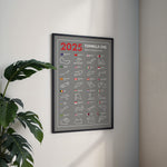 Load image into Gallery viewer, F1 Plakat | F1 Kalender Plakater 2025 | Formel 1 Race Tracking Map | Perfekt til Den Ægte Fan | Plakaty.dk
