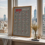 Load image into Gallery viewer, F1 Plakat | F1 Kalender Plakater 2025 | Formel 1 Race Tracking Map | Perfekt til Den Ægte Fan | Plakaty.dk
