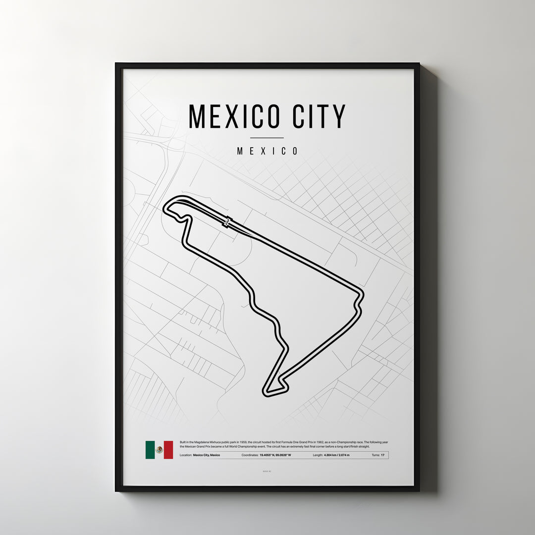 Mexico Formula 1 Poster | Aztec Asphalt in Mexico City