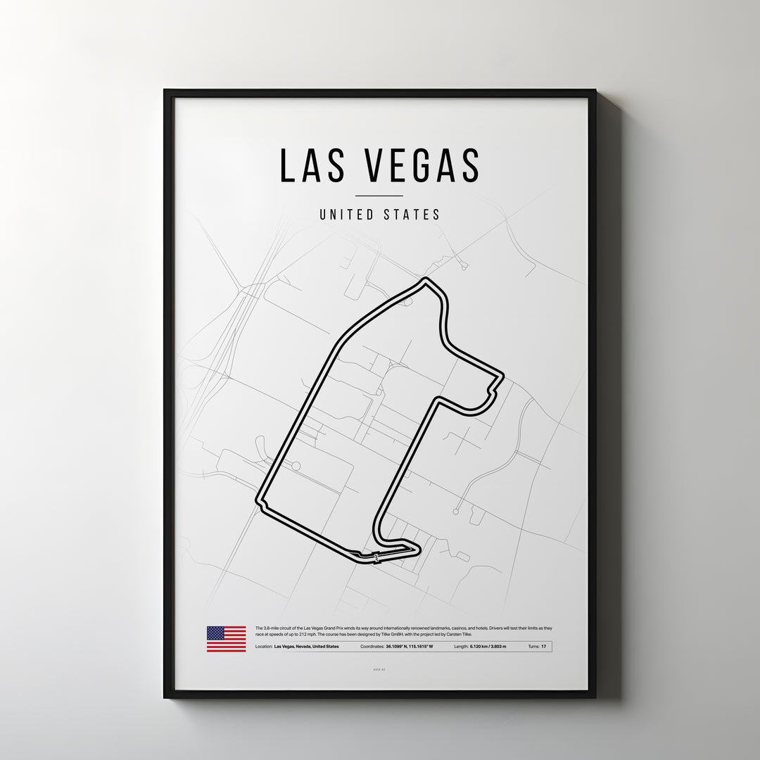 Las Vegas Formula 1 Poster | Neon Rush in Las Vegas