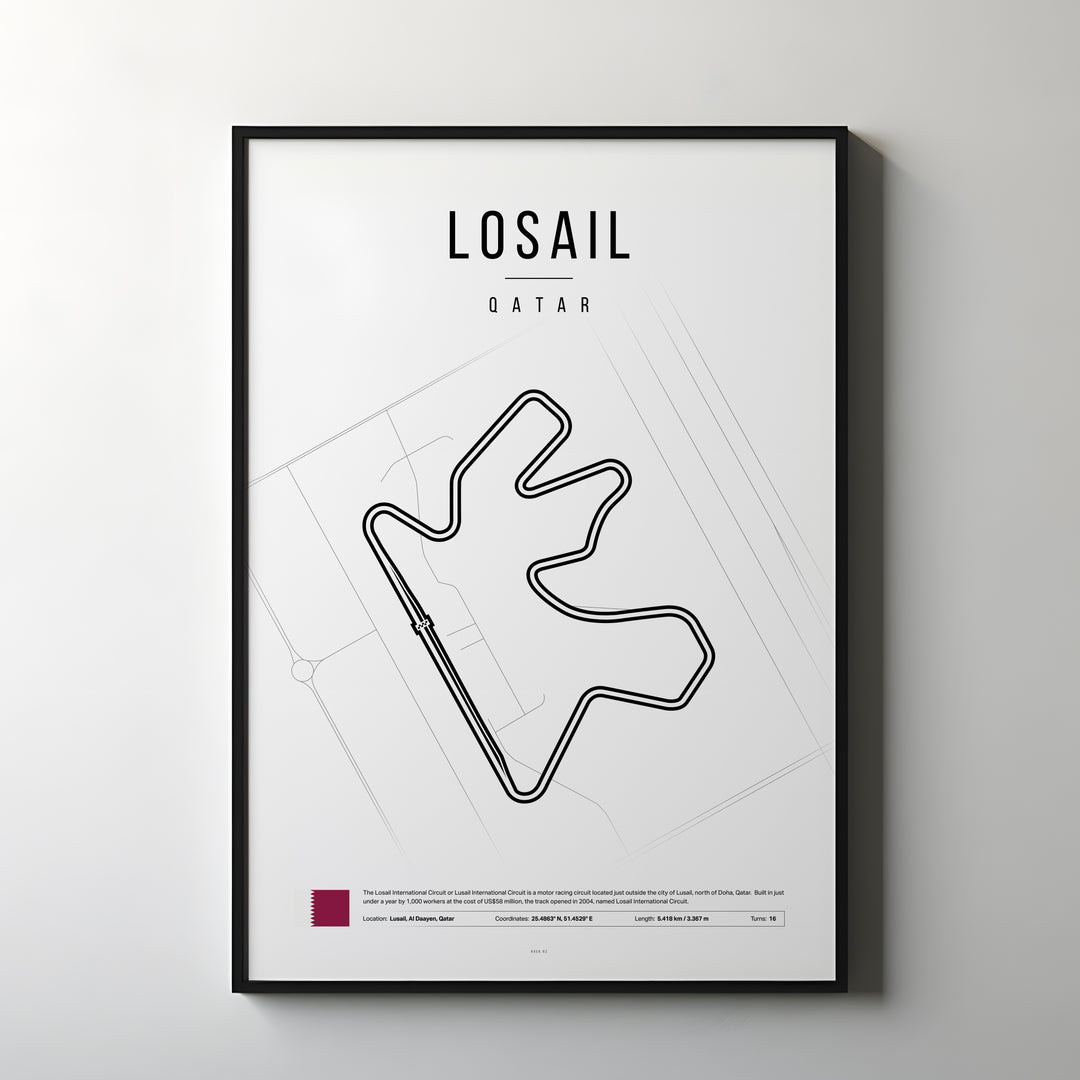 Qatar Formel 1 Plakat | Arabian Nights | Lusail Circuit | Dynamisk Motorsport Kunst | Plakaty.dk