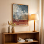 Load image into Gallery viewer, Plakat med bølger og strand | Sommer og Strand Plakater | Denne plakat viser et luftfoto af bølger, der bryder mod en rødlig sandstrand. Perfekt til dem, der elsker kystlandskaber.
