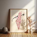 Load image into Gallery viewer, Palestine Plakat | Pink Roser Plakat | Lyserød Blomster plakat
