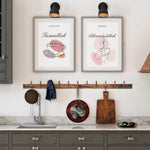 Load image into Gallery viewer, 2x Start with Bismillah Kaffeplakat | End with Alhamdulillah Kvinde linje kunst
