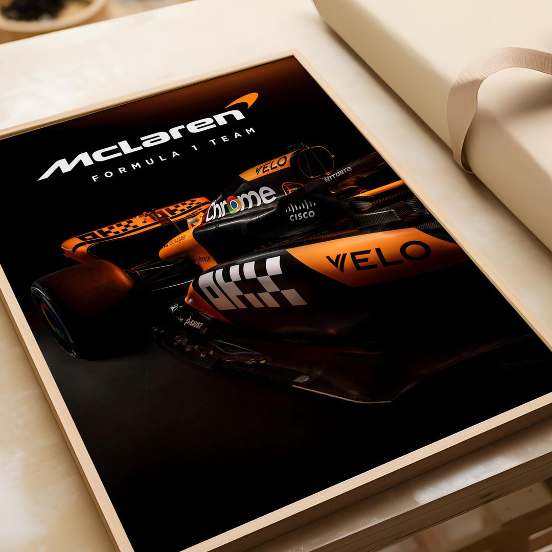 McLaren Formula 1 Poster | Modern Race Car Art