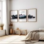 Load image into Gallery viewer, Petronas Formel 1 Plakater | Sæt af 3 | Moderne Racerbil Design | Dynamisk Motorsport Kunst | Plakaty.dk
