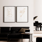 Load image into Gallery viewer, Dua &amp; Sabr Plakat | Arabisk Calligraphy | Beige Islamisk Plakat | Tro &amp; Tålmodighed | Plakaty.dk
