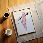 Load image into Gallery viewer, Palestine Plakat | Pink Roser Plakat | Lyserød Blomster plakat
