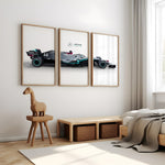 Load image into Gallery viewer, Petronas Formel 1 Plakater | Sæt af 3 | Moderne Racerbil Design | Dynamisk Motorsport Kunst | Plakaty.dk
