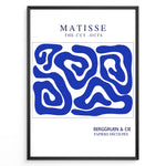 Load image into Gallery viewer, Indigo Cut-Outs Plakat | Matisse Poster | Blå og hvide abstrakte former inspireret af Matisse&#39;s papirklip

