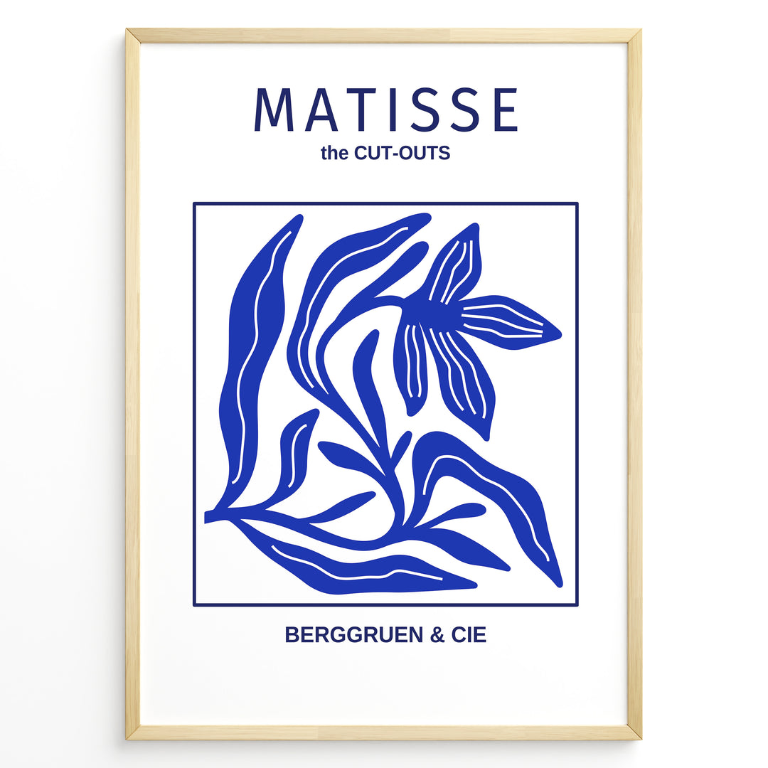 Classic Cut-Outs Plakat | Matisse Poster | Blå abstrakte former i ikonisk Matisse-stil