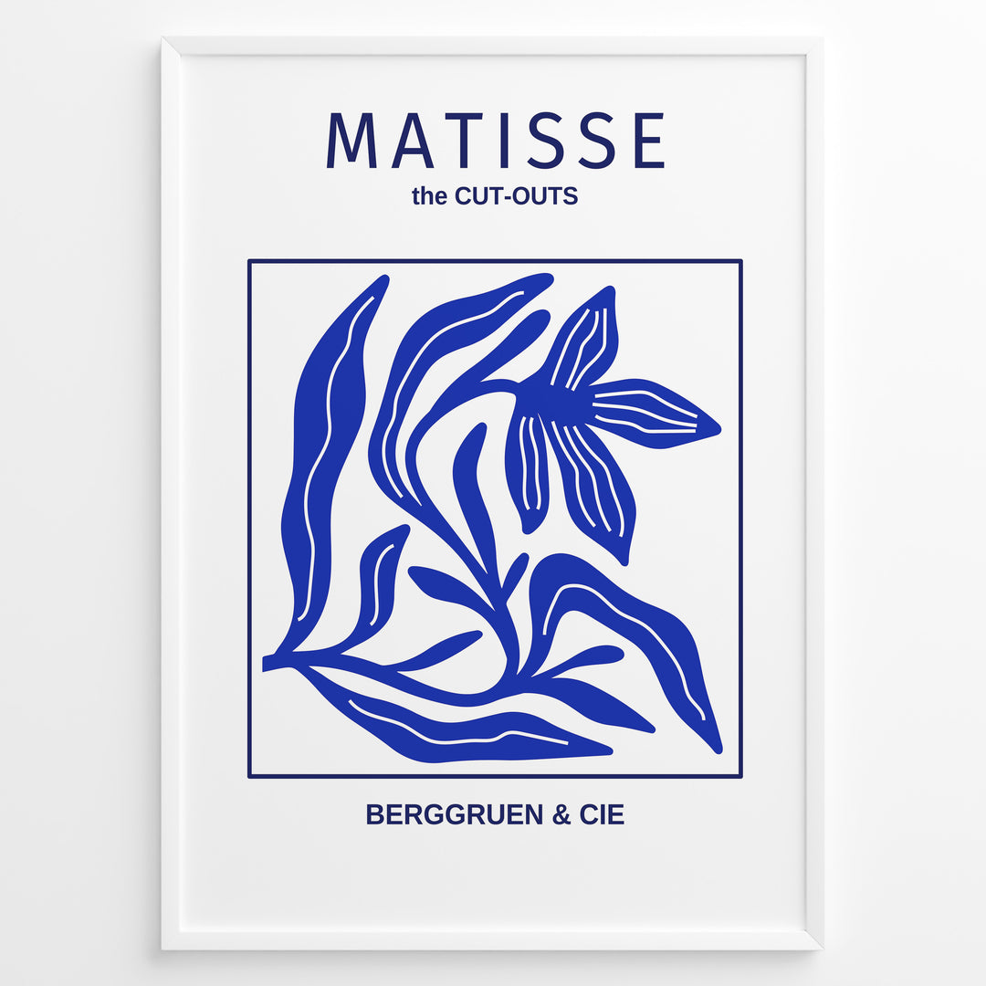 Classic Cut-Outs Plakat | Matisse Poster | Blå abstrakte former i ikonisk Matisse-stil