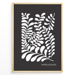 Load image into Gallery viewer, Noir Foliage Plakat | Matisse Poster | Abstrakt bladmotiv i sort-hvid
