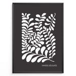 Load image into Gallery viewer, Noir Foliage Plakat | Matisse Poster | Abstrakt bladmotiv i sort-hvid
