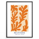 Load image into Gallery viewer, Orange Cut-Outs Plakat | Matisse Poster | Abstrakte orange former på beige baggrund
