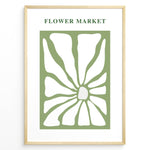 Load image into Gallery viewer, Flower Market Plakat | Matisse Poster | Minimalistisk floral design med grønne og hvide former
