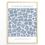 Load image into Gallery viewer, Flower Market No. 3 Plakat | Matisse Poster | Blå blomster i tæt mønster med teksten &quot;Botanical Collection No. 3&quot;
