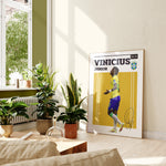 Load image into Gallery viewer, Fodboldplakat | Fodboldplakater | Vinícius Júnior Fodbold Plakat | Perfekt til Passionerede Fans | Plakaty.dk
