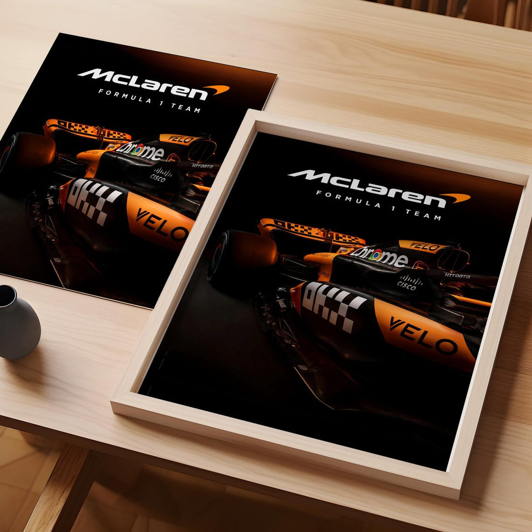McLaren Formula 1 Poster | Modern Race Car Art