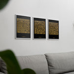 Load image into Gallery viewer, Surat Al-Nas Plakat | Kufi Art Guld Design | Islamisk Plakater

