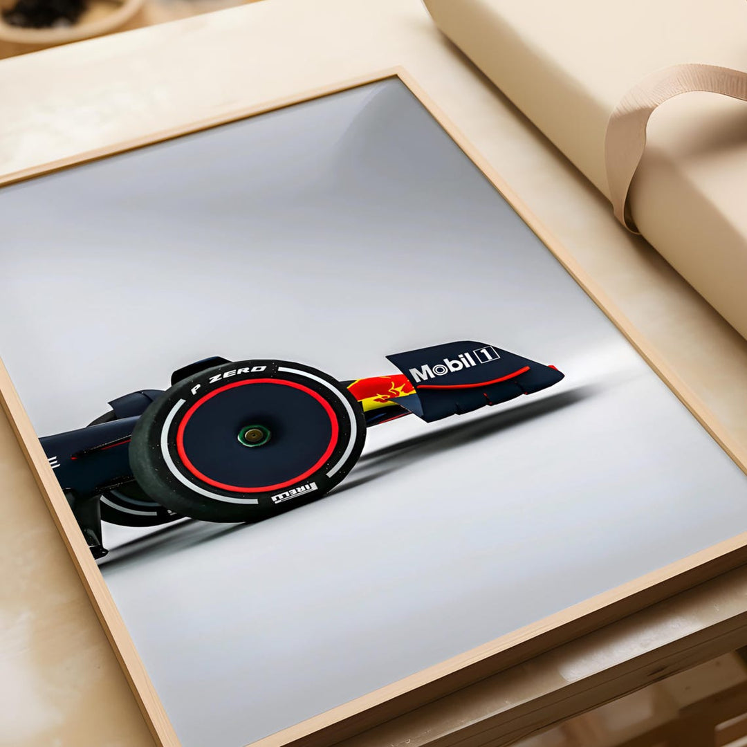Red Bull Formel 1 Plakater | Sæt af 3 | Moderne Racerbil Design | Dynamisk Motorsport Kunst | Plakaty.dk