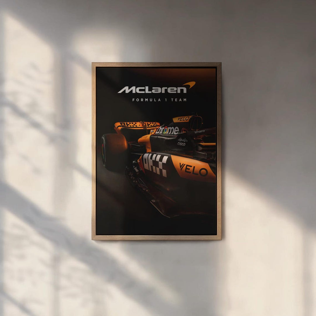 McLaren Formula 1 Poster | Modern Race Car Art