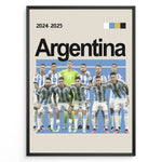 Load image into Gallery viewer, Argentina fodbold holdplakat | Officielt holdfoto med blå og hvide trøjer fra 2024-2025 sæsonen, perfekte detaljer og stærk holdenergi
