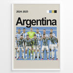 Load image into Gallery viewer, Argentina fodbold holdplakat | Officielt holdfoto med blå og hvide trøjer fra 2024-2025 sæsonen, perfekte detaljer og stærk holdenergi
