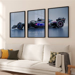 Load image into Gallery viewer, BWT Alpine F1 Team A524 race car three-panel framed wall art plakat
