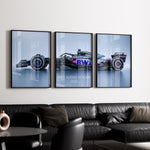Load image into Gallery viewer, BWT Alpine F1 Team A524 race car three-panel framed wall art plakat
