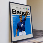 Load image into Gallery viewer, Fodbold plakat | Fodbold plakater | Roberto Baggio Fodbold Plakat | Den Italienske Maestro | Plakaty.dk

