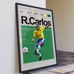 Load image into Gallery viewer, Fodbold plakat | Fodbold plakater | Roberto Carlos Fodbold Plakat | Brasiliens Legendariske Venstreback | Plakaty.dk
