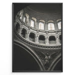 Load image into Gallery viewer, Fashion Plakat | Cathedral Dome with Angel Sculpture – Architectural Elegance Plakaty.dk | Interior view of a cathedral dome with arched windows and a stone angel sculpture beneath grand architectural arches.

