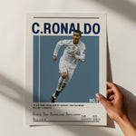 Load image into Gallery viewer, Fodbold plakat | Fodbold plakater | Cristiano Ronaldo Real Madrid Fodbold Plakat | Perfekt til Den Ægte Fan | Plakaty.dk
