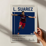 Load image into Gallery viewer, Fodbold plakat | Fodbold plakater | Luis Suárez Fodbold Plakat | Perfekt til Passionerede Fans | Plakaty.dk
