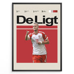 Load image into Gallery viewer, Fodbold plakat | Fodbold plakater | Matthijs de Ligt Fodbold Plakat | Hollands Forsvarsstjerne, Unge Lederskab | Plakaty.dk
