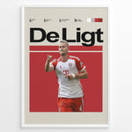 Load image into Gallery viewer, Fodbold plakat | Fodbold plakater | Matthijs de Ligt Fodbold Plakat | Hollands Forsvarsstjerne, Unge Lederskab | Plakaty.dk
