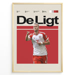 Load image into Gallery viewer, Fodbold plakat | Fodbold plakater | Matthijs de Ligt Fodbold Plakat | Hollands Forsvarsstjerne, Unge Lederskab | Plakaty.dk

